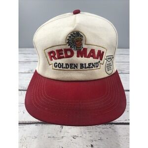 Red Man Golden Blend Emboidered Snapback Hat-K Products-Made in USA-Vintage